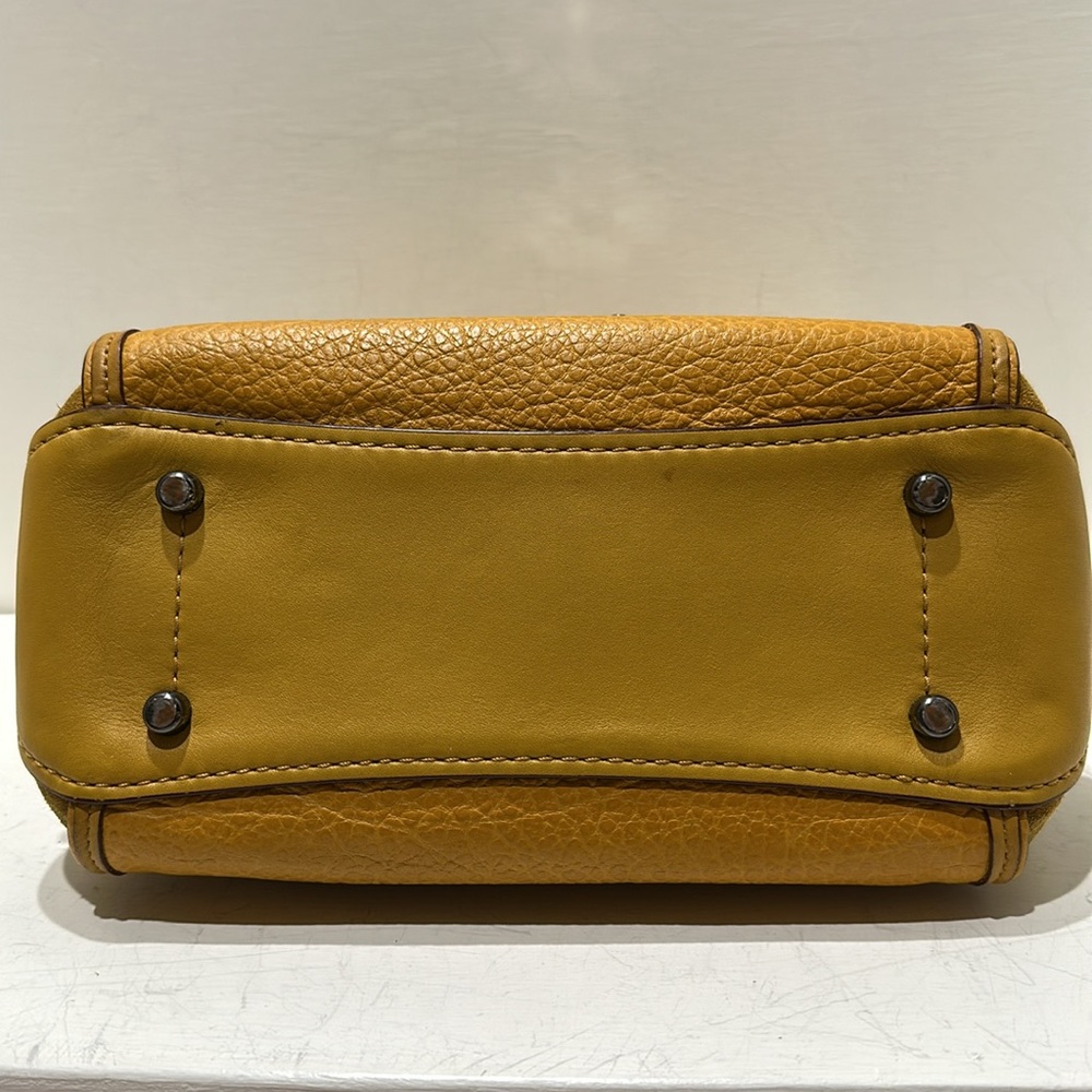 COACH (E1680-38388) “Drifter” Mustard Yellow Leather/ Suede Satchel - Picture 9 of 16